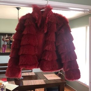 puffy jacket red forever 21